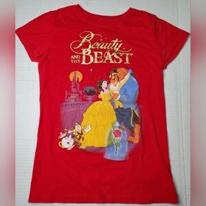 Disney Red Beauty and the Beast Short Sleeve Tee XL